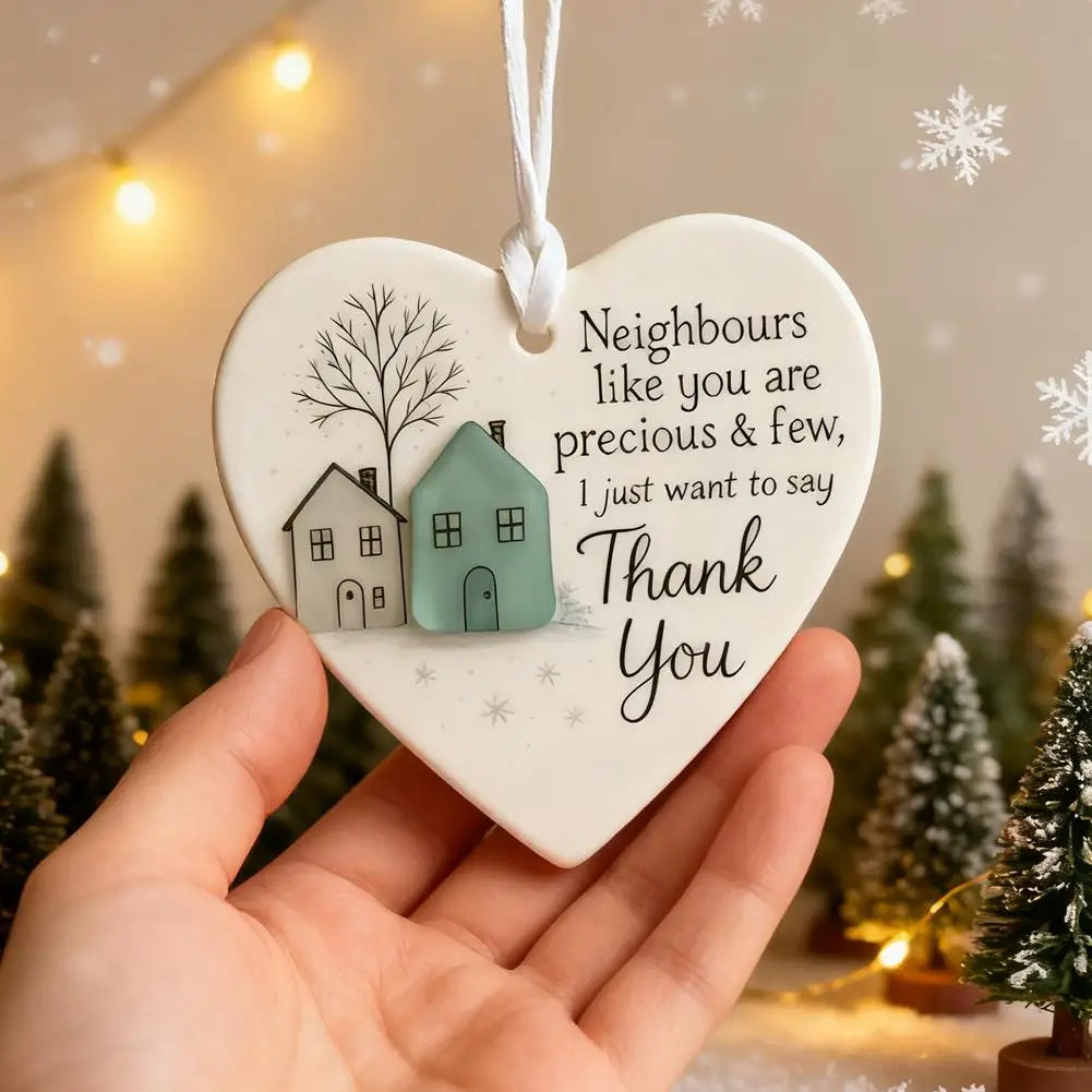 Thank You Gifts for Neighbor Christmas Ornament Old New Neighbor Welcome Gift for Neighbors Birthday Neighbor Moving Away Gifts-Serilas