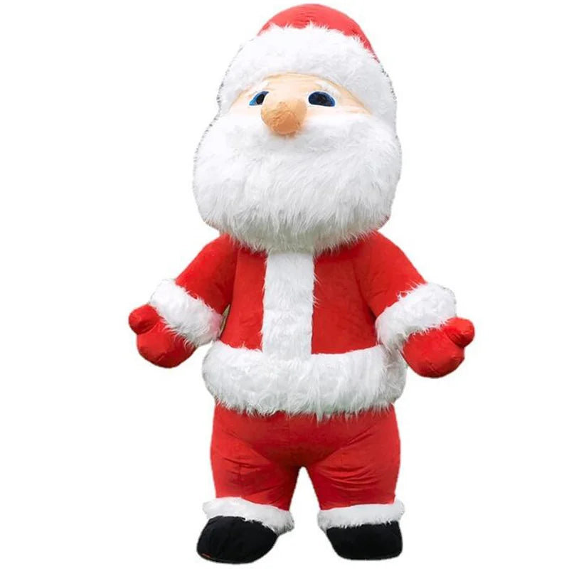 Inflatable Santa Claus Snowman Deer Mascot Costume Adult Fancy Dress Christmas Party Kawaii Mascot Costume Carnival Costumes-Serilas