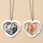 Personalized Photo Necklaces Custom Name Necklace Heart Pendant Chain Jewelry for For Lovers Family Friend Anniversary Gift-Serilas