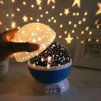 Night Lamp Projector Starry Sky Night Light Projector Baby Lamp Decor Rotating Starry Nursery Moon Galaxy Projector Table Light-Serilas