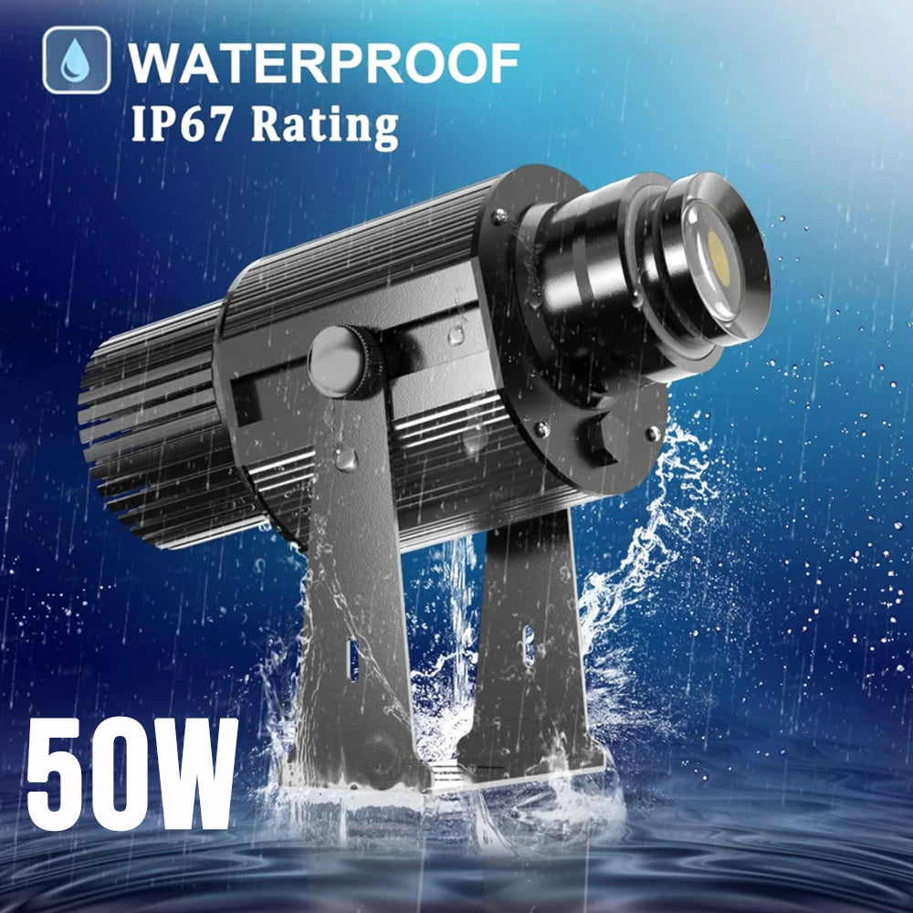 Custom Gobo Projector Light Custom Logo Lights Outdoor LED Rotating Customize Logo Spotlight for Commercial Shop Entrance Floor-Serilas