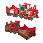 Christmas Gift Train Christmas Train Decoration Festive Christmas Train Toy Set with Santa Gift Boxes Gingerbread Ornaments-Serilas