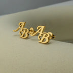 Personalized Initial Name Earrings Exquisite Stainless Steel Customized Earrings Commemorative Gift for Mom and Women's Friends-Serilas