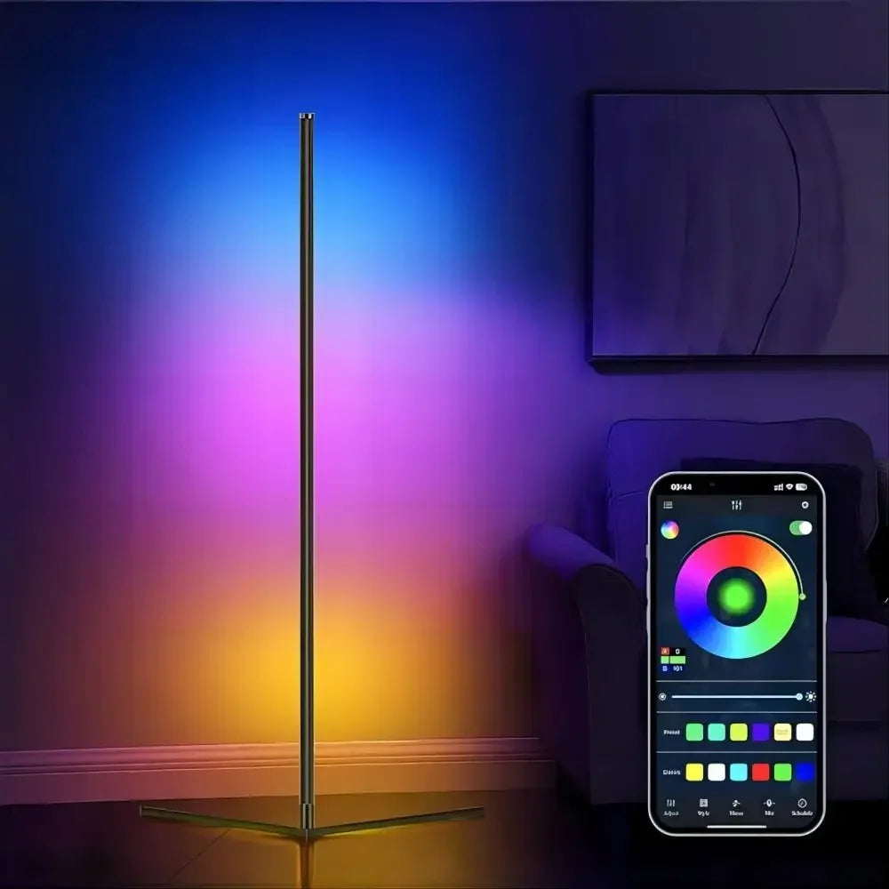 Smart RGB Dream Color Dimmable Corner Floor Lamp Stand Smart APP LED Mood Light for Bedroom Gaming Living Home Decor-Serilas