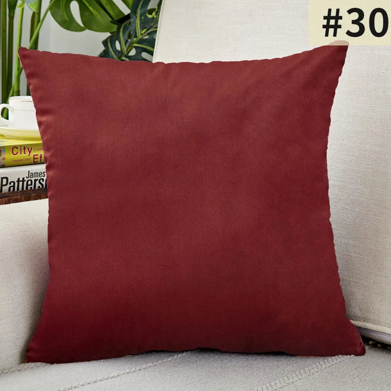 Velvet Cushion Cover Solid Color Throw Pillow Covers for Living Room Sofa Decorative Pillow Home Decor Pillowcase-Serilas