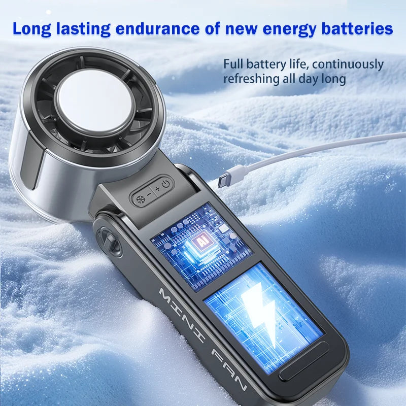 Portable Fans 29,000 RPM Collapsible Foldable TEC Superconducting Cooling Mini Portable Fan Air Cooler Minifan-Serilas