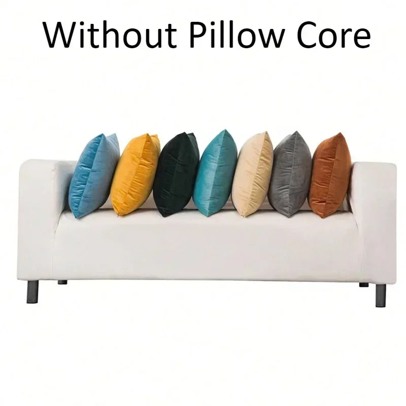 Velvet Solid Color Skin-friendly Pillow Cover Cushion Cover (excluding Filling) Living Room Sofa Decoration Cushion Cover-Serilas