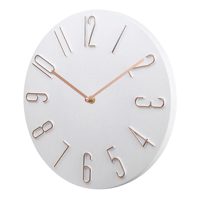 Wall clock living room household hanging fashion clock light luxury modern simple creative hanging wall ultra-quiet minimalist-Serilas