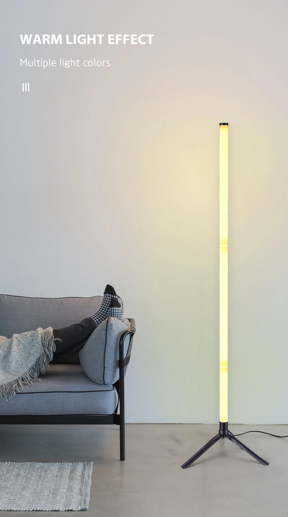 RGB LED Floor Lamp Remote APP Control Music Sync Corner Mood Lighting Smart Modern Mood Standing Lights for Bedroom Living Room-Serilas