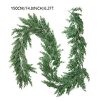 Christmas Garland Artificial Pine Garland For Outdoor Or Indoor Garden Green Fireplaces Holiday Party Decorations 1.8/1.9/2.7m-Serilas