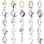 2025 New 925 Sterling Silver MINISO Stitch Bow Shaped Heart zircon Heart Ring Size 6 7 8 9 Rings Fashion Fine Jewelry For Women-Serilas