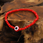 Multicolor Crystal Beaded Elastic Bracelets for Women Boho Jewelry Evil Eye Charm Bracelet Female Girl Gifts Wholesale-Serilas