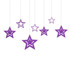 Rose Gold Hollow Star Paper Garlands Banner Hanging for Wedding Christmas Decorations Kids Birthday Party Supplies Baby Shower-Serilas