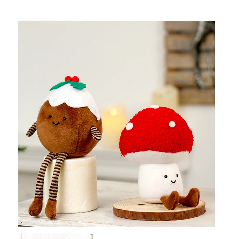 Christmas Decorations Christmas Tree Wreath Cake Wreath Shaped Plush Doll Ornament Holiday Decoration Home Decor for Christmas-Serilas