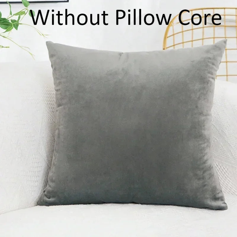 Velvet Solid Color Skin-friendly Pillow Cover Cushion Cover (excluding Filling) Living Room Sofa Decoration Cushion Cover-Serilas