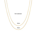 Tarnish Free Stainless Steel 18K Gold Plated Herryingbone Thin Snake Chain Layer Necklace Sexy Women's Gold Chain Necklace-Serilas