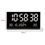 21 Inch Large Digital Wall Clock Large LED Screen Display Clock with Time/Date/Week/Temperature 12/24H Adjustable Brightness-Serilas