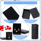 1PCS Black Square Jewelry Display Gifts Box Organizer Engagement for Ring Earring Brooch Necklace Bracelet Packaging Boxes-Serilas