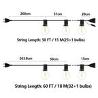 LED String Light G40 Shatterproof Light String IP44 Patio Light Outdoor Garland Light For Garden Wedding Decoration 18M 26M 45M-Serilas