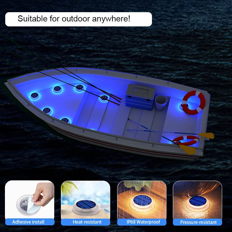 6 Packs Solar Driveway Lights Solar Dock Lights 