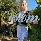 Personalized Custom Baby Name Sign Decor Acrylic Mirror Gold Wood Wall Signs Baby Shower Nursery Decor Wedding Party Plaque Gift-Serilas