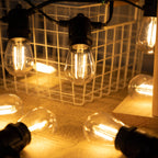 LED S14 String Lights for Outside E27 220V EU PLUG 2W Waterproof Patio Light Dimmable Shatterproof Waterproof Garden Light Decor-Serilas