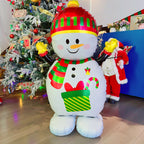 Christmas Large Standing Balloons 3D Inflatable Aluminum Foil Balloon Santa Claus Snowman Xmas Party Home Decors Supply Kid Gift-Serilas