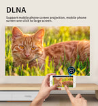 Smart Projector WIFI Mini Portable Home Theater Mobile Phone Same Screen Projector Support 4K LED Home Video Projector &Speaker-Serilas
