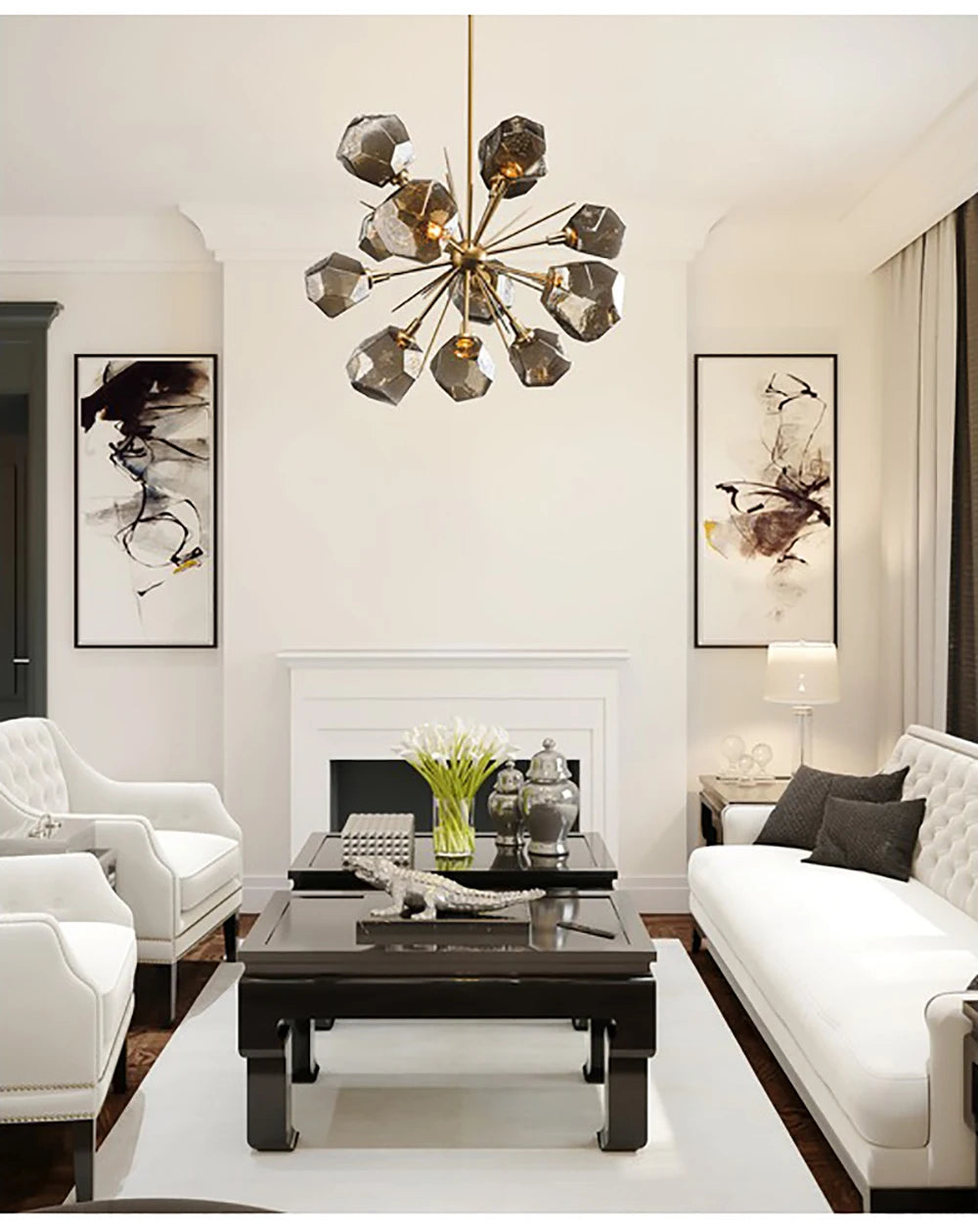 RockLume™ Modern Glass Pendant Chandelier