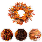 Door Decoration Autumn Decoration Christmas Celebration Weather Resistant Wreath For Seasons Festive Atmosphere-Serilas