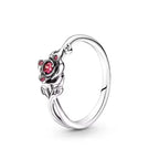 2025 HOT Princess 925 Silver Bow Rose Flower Love Eternal Crown Ring Suitable for Women's Birthday Wedding Gifts-Serilas