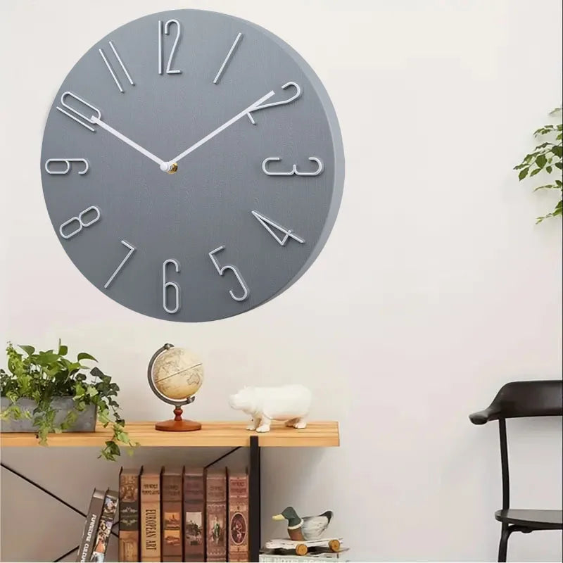 Wall clock living room household hanging fashion clock light luxury modern simple creative hanging wall ultra-quiet minimalist-Serilas