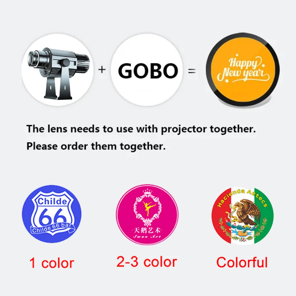 Custom Gobo Projector Light Custom Logo Lights Outdoor LED Rotating Customize Logo Spotlight for Commercial Shop Entrance Floor-Serilas