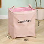 Jute Cloth Art Dirty Clothes Collection Basket Light Luxury Home Bathroom Foldable Laundry Basket Large Capacity Storage-Serilas