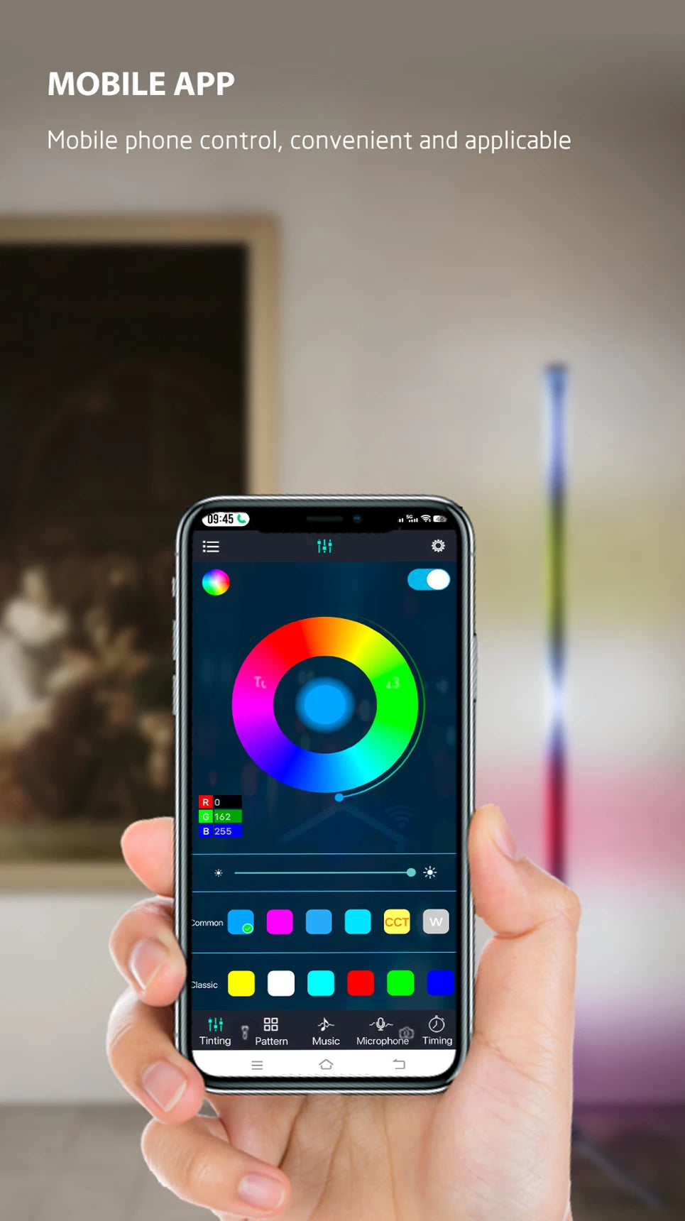 RGB LED Floor Lamp Remote APP Control Music Sync Corner Mood Lighting Smart Modern Mood Standing Lights for Bedroom Living Room-Serilas