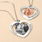 Personalized Photo Necklaces Custom Name Necklace Heart Pendant Chain Jewelry for For Lovers Family Friend Anniversary Gift-Serilas