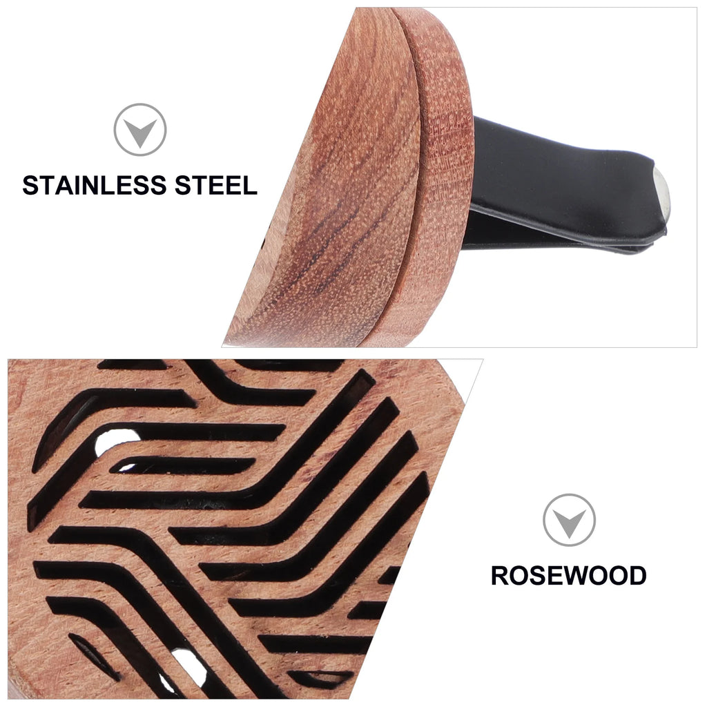 Aroma Diffuser Essential Oil Car Diffuser Wooden Carved Aromatherapy Diffuser Car Vent Clip Car Air Freshener Rituals perfume-Serilas