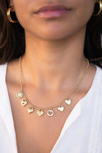 Miranda Charm Stainless Steel Heart Love Chain Necklace Water Resistant Chic Popular Romantic Korean Jewelry Gift-Serilas