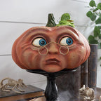 Artificial Pumpkin Statue for Garden Decoration, Pumpkin Face, Monster, Party Decoration, Expression-Serilas