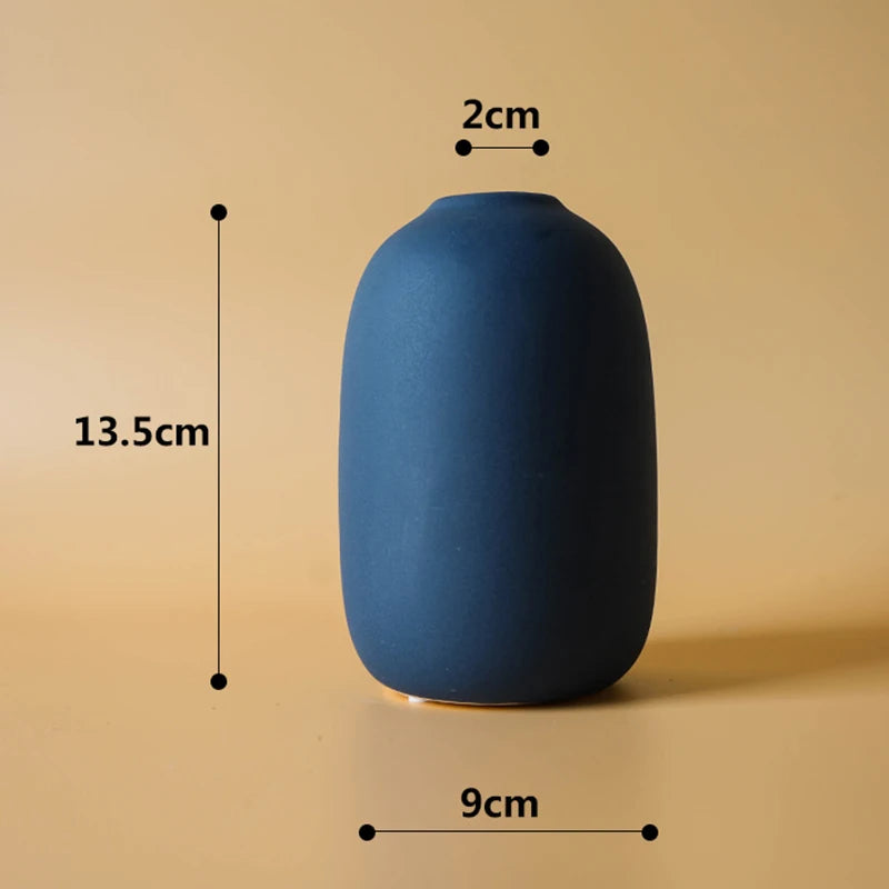 Nordic Ceramic Vase  Decoration Dry Flower Arrangement Home Furnishings  For Table Shelf Dining Room-Serilas