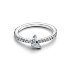 2025 HOT Princess 925 Silver Bow Rose Flower Love Eternal Crown Ring Suitable for Women's Birthday Wedding Gifts-Serilas