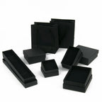 1PCS Black Square Jewelry Display Gifts Box Organizer Engagement for Ring Earring Brooch Necklace Bracelet Packaging Boxes-Serilas