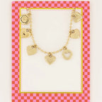 Miranda Charm Stainless Steel Heart Love Chain Necklace Water Resistant Chic Popular Romantic Korean Jewelry Gift-Serilas