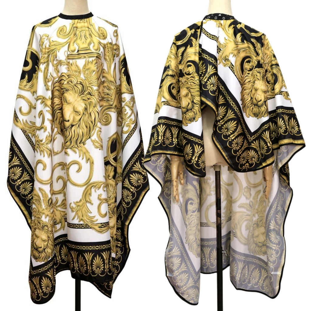 Barber Haircutting Capes Retro Pattern Lion Waterproof Hairdresser Gown Professional Antistatic Hairstyling Cloth Salon Supplies-Serilas