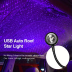 vehicle LED Starry Sky Night Light, USB Powered Galaxy Star Projector, Lamp for Car Roof, Room, Ceiling Decor, Plug and Play-Serilas