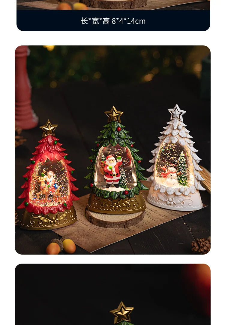 Christmas Scene Decoration Small Gifts Crafts Drifting Snow Crystal Ball Children's Toys Birthday Gift Decoration-Serilas