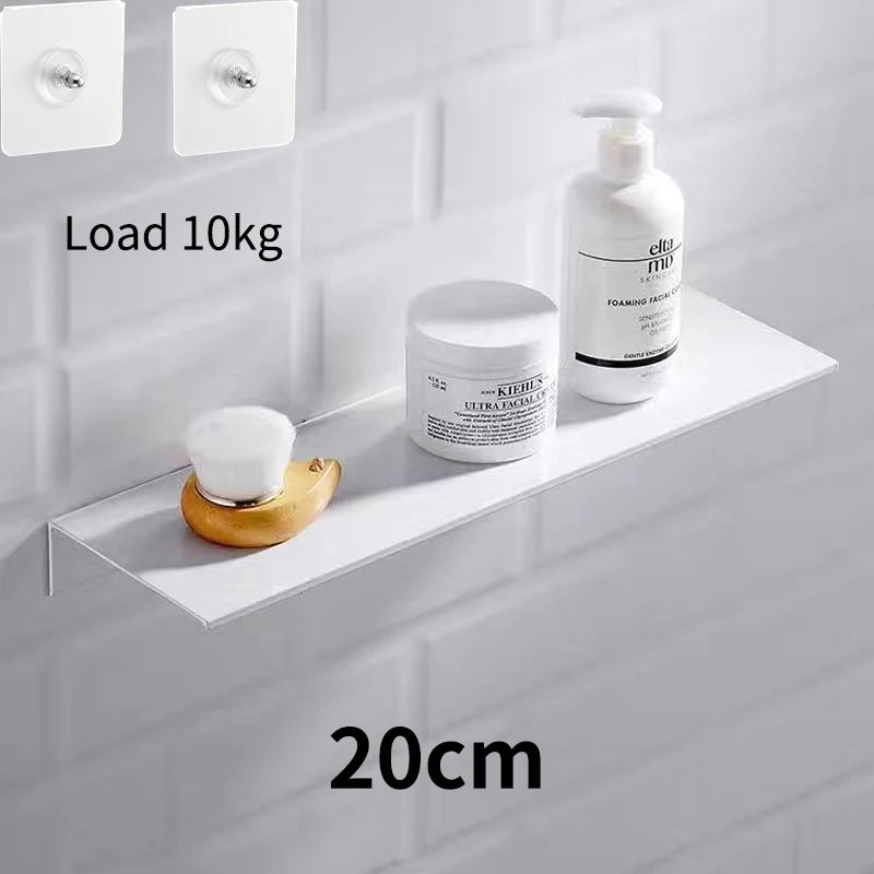 Floating Bathroom Shelves Without Drilling Storage Wall Rack Home Organizer Ledge Hardwares Cabinet Kitchen Accessories Toilet-Serilas