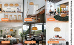 Bamboo Lantern Pendant Lamp Natural Rattan Wicker E27 Chandeliers Hand-Woven Bamboo Lampshades Lighting Fixtures Hanging Light-Serilas