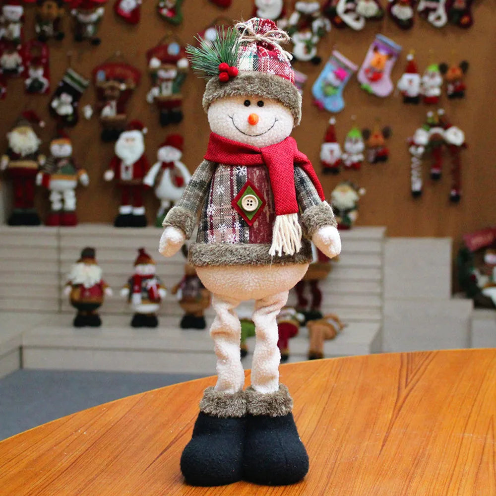 Christmas Decoration Doll Xmas Santa Elk Snowman 18" Soft Flannel Ornaments Home Festive Party Xmas Tree Exquisite Decor Gift-Serilas