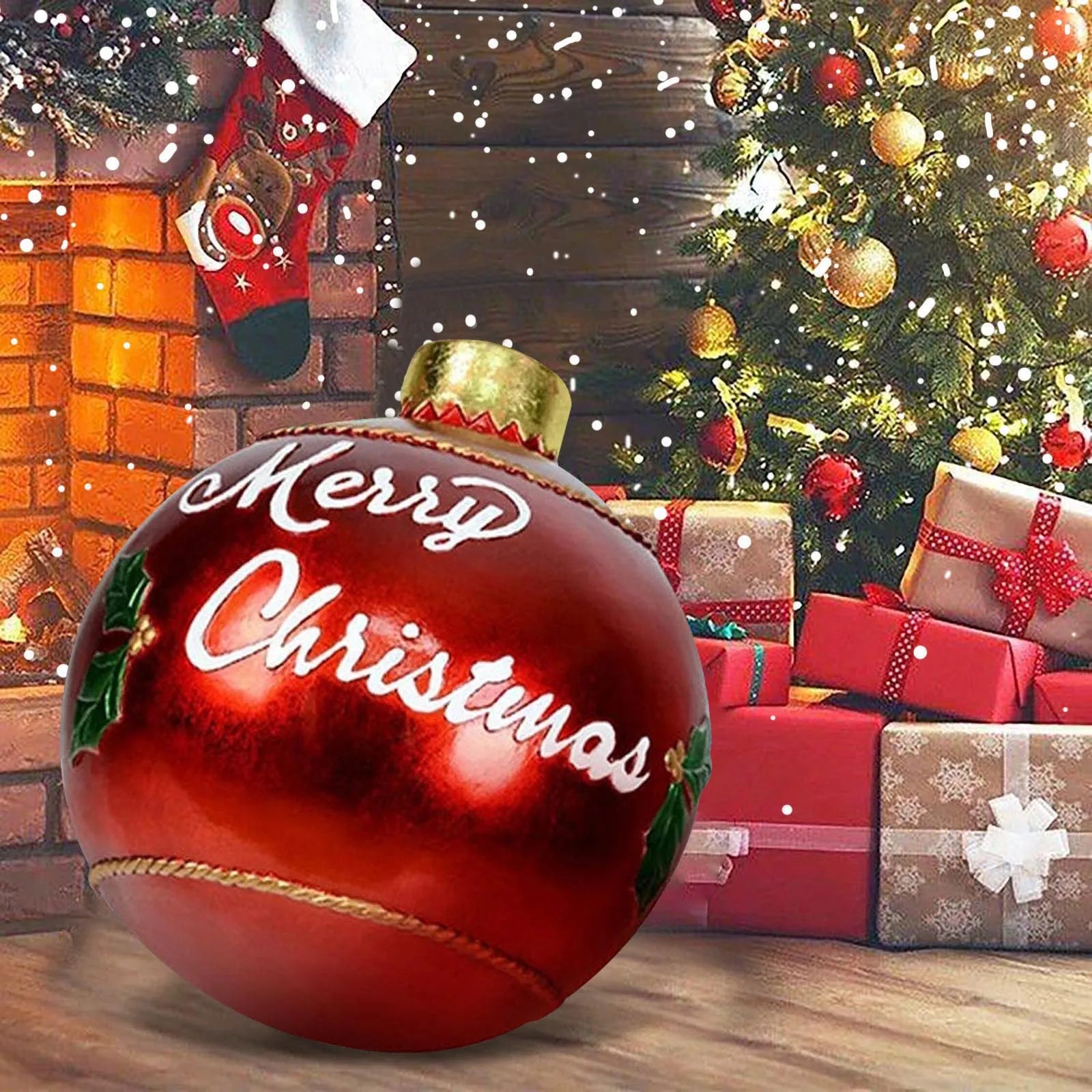 Hot Sale Outdoor Christmas Inflatable Decorated Ball Pvc Giant Big Large Balls Xmas Tree Decorations Toy Ball Without Light-Serilas